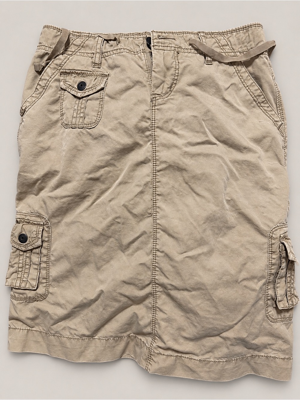UNIONBAY Beige/Tan Cargo Midi Skirt
